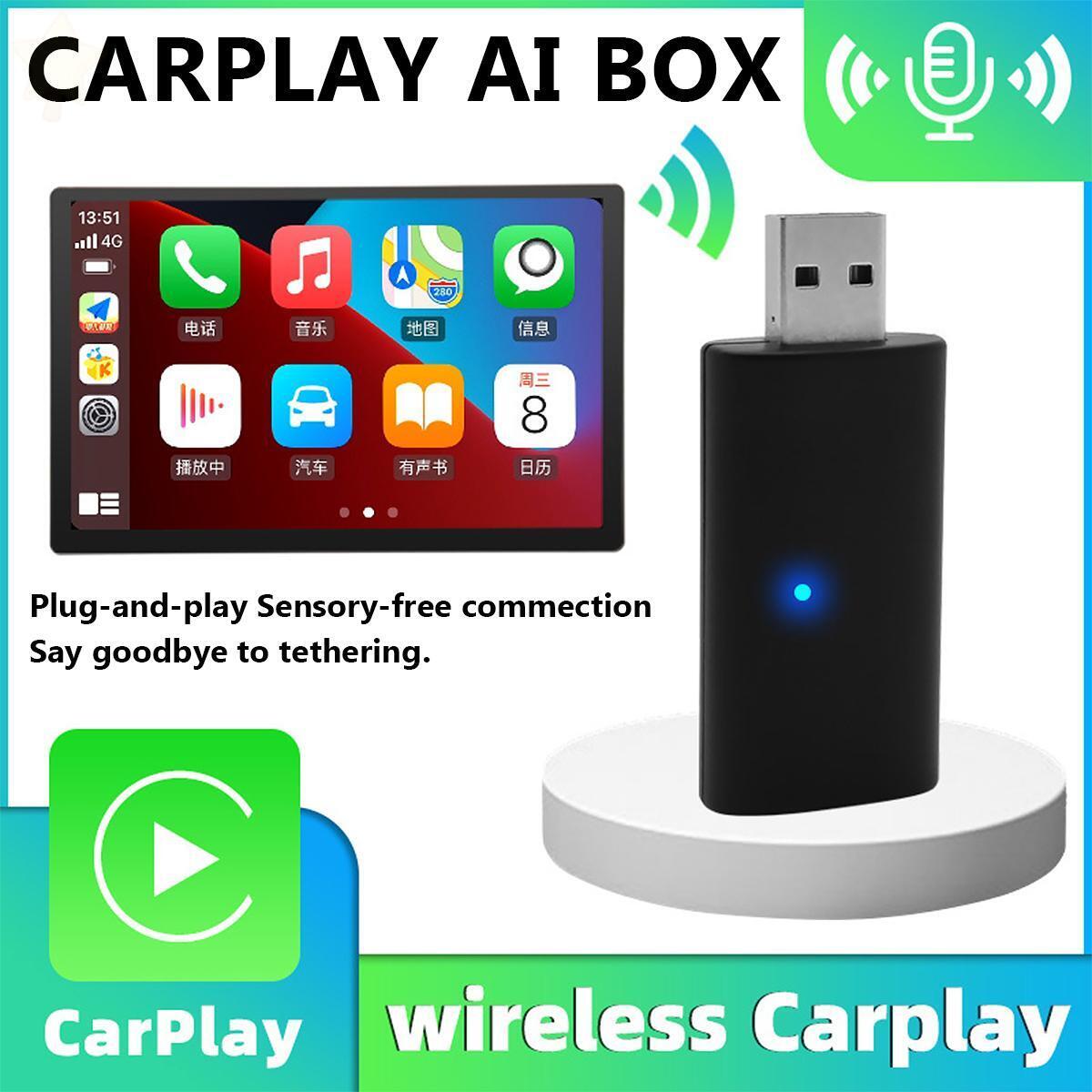 5GHz Wireless CarPlay Adapter For iPhone Apple Wireless Carplay Dongle,Plug Play