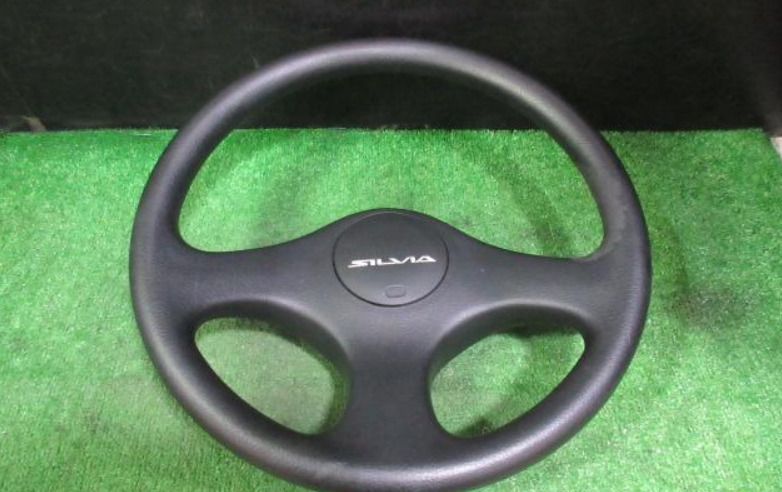 JDM Nissan Silvia S13 Genuine Black Steering Wheel OEM 240SX 180SX Used