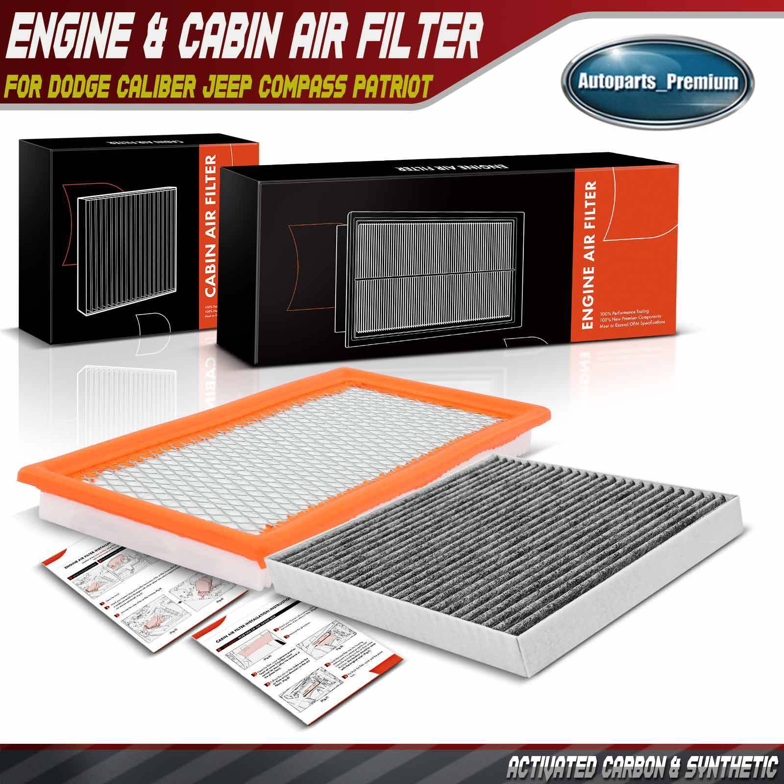 Engine & Cabin Air Filter for Dodge Caliber Jeep Compass Patriot 2007-2010
