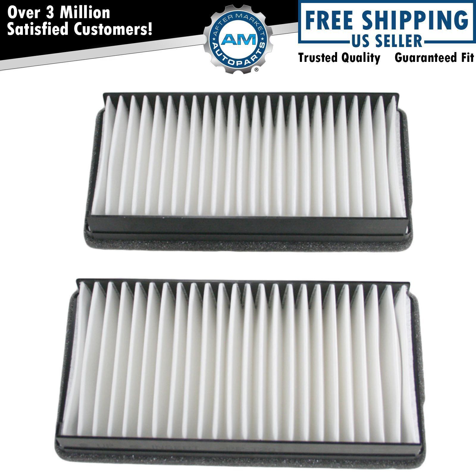 Paper Style Cabin Air Blower Filter Pair Set for Buick Chevy Olds Pontiac Saturn