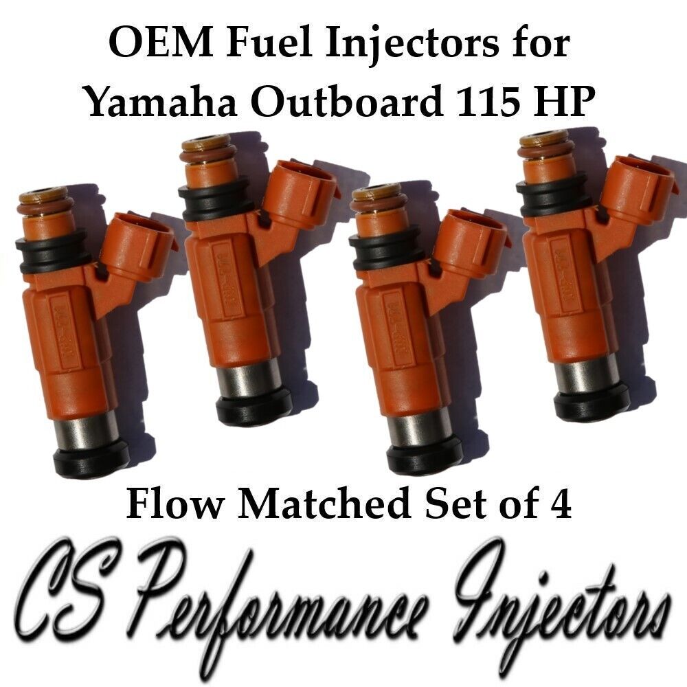 Genuine OEM Marine Fuel Injectors (4) INP771 CDH210 for Yamaha Outboard 115 HP