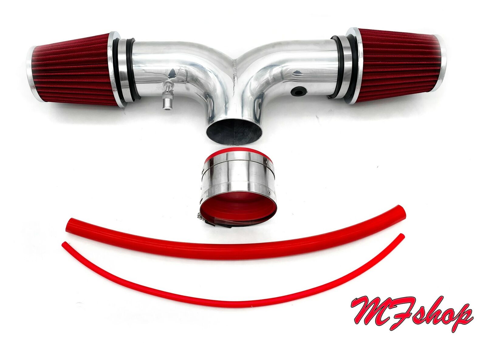 Red For Dual 94-96 Impala SS Caprice Fleetwood Roadmaster 4.3 5.7 Twin Intake