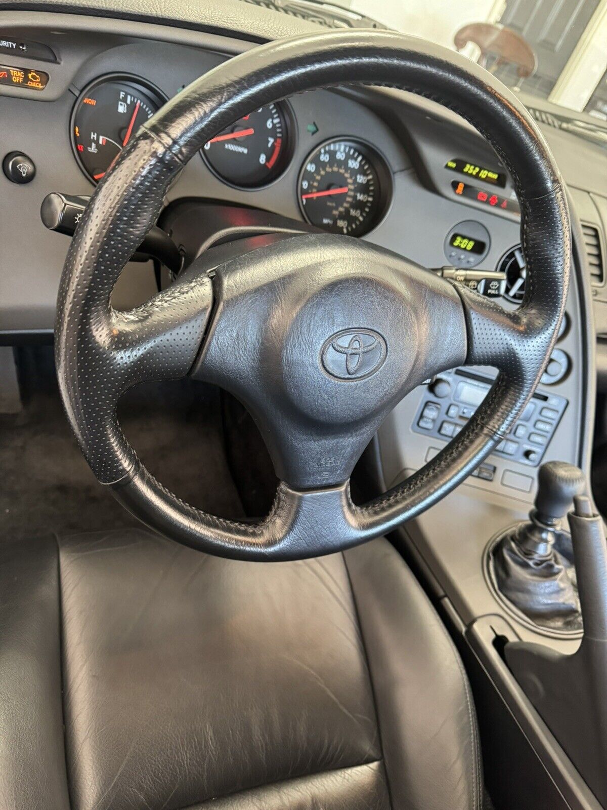OEM Genuine US LHD 1998 MKIV Toyota Supra Steering Wheel Black Stitching 10/10 