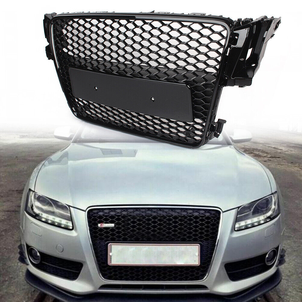 FOR 2008-12 AUDI A5/S5 B8 HONEYCOMB SPORT MESH RS5 STYLE HEX GRILLE GRILL BLACK