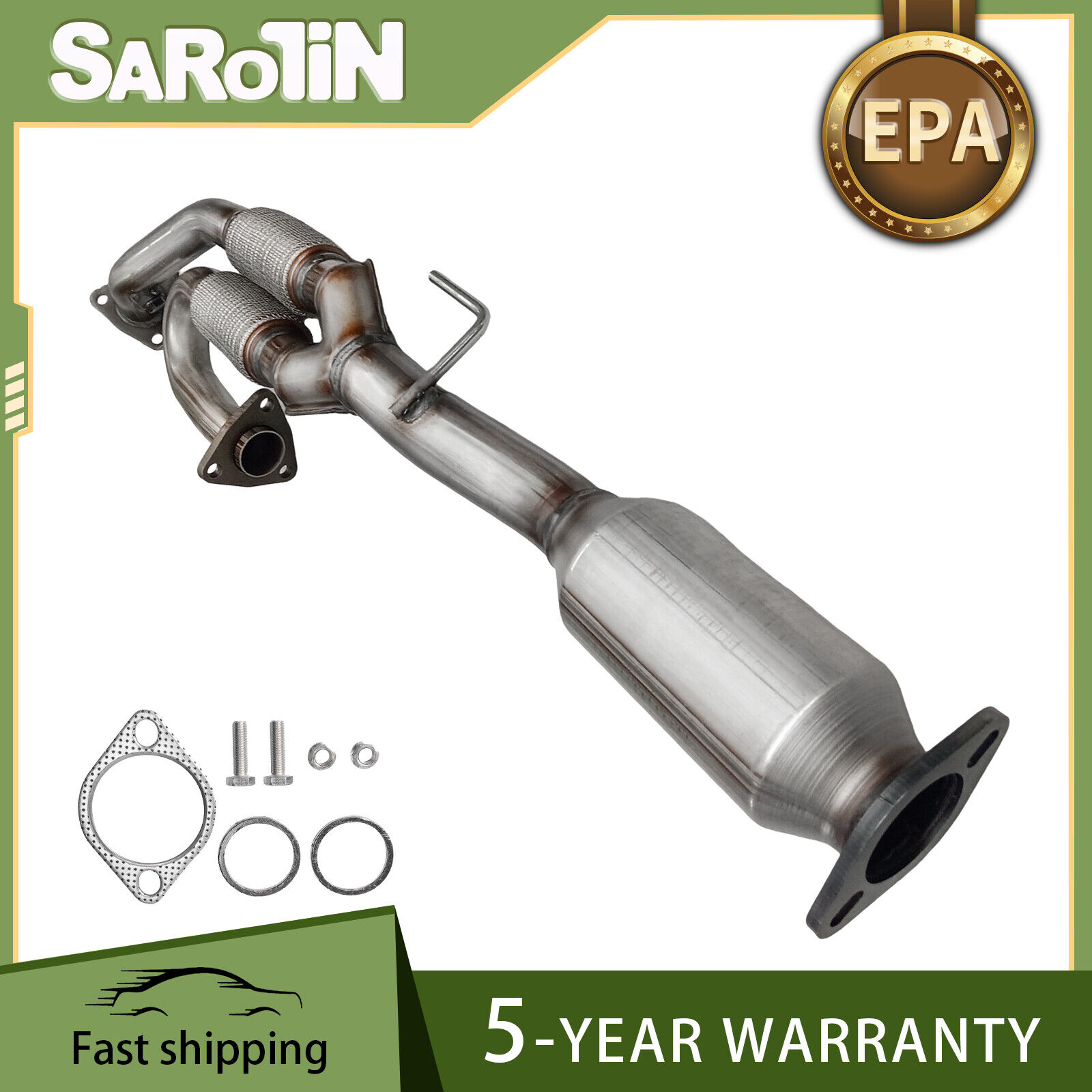 Catalytic Converter Flex Exhaust Y-Pipe For 2004 to 2009 Nissan Quest 3.5L EPA