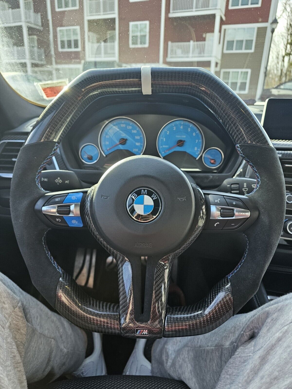 100%Real Carbon Fiber Steering Wheel For BMW F80 F82 F30 X5 M1 M2 M3 M4 M5