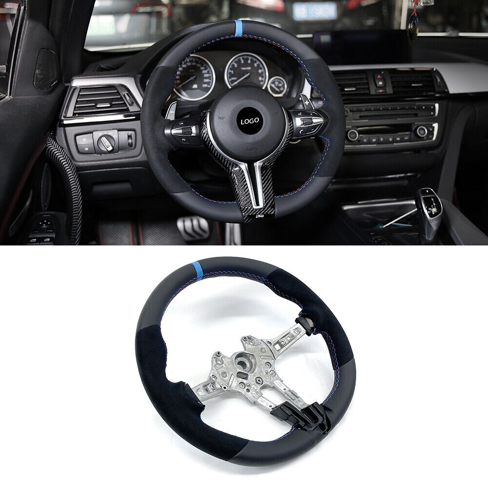 Alcantara For BMW F10 M5 MP Flat Bottom Leather Steering Wheel 32302413014
