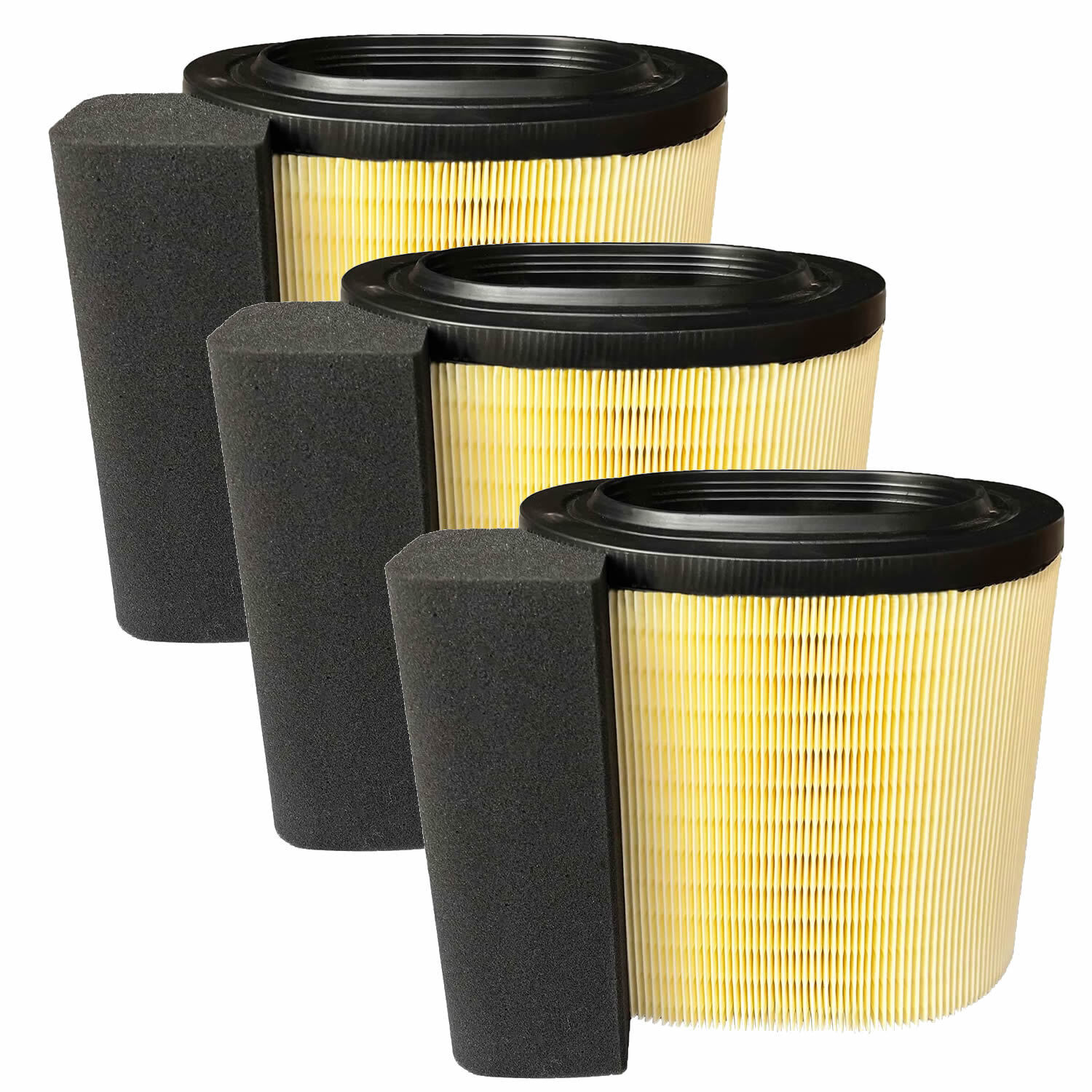 Air Filter FA-1927 PA8219 For 2017-2019 Ford F-series 6.7L HC3Z9601A (Set of 3)