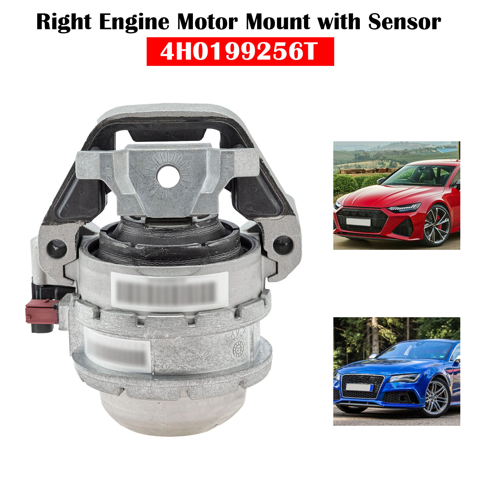 Right Engine Motor Mount With Sensor 4H0199256T Fit For Audi S6 RS6 S7 RS7 4.0L