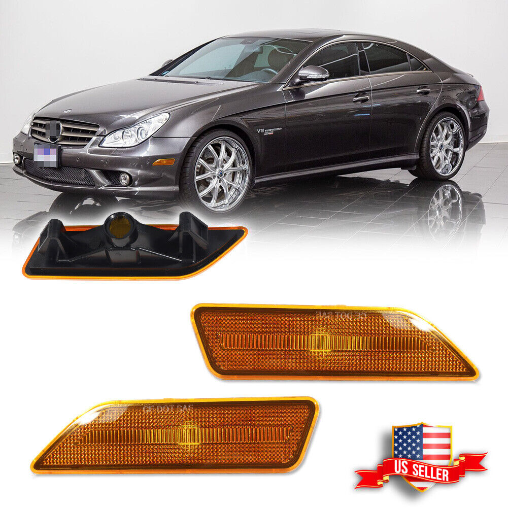 Amber Front Side Marker Light For 06-11 Mercedes CLS-Class W219 CLS550 CLS63 AMG