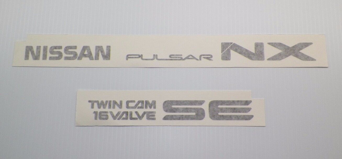 New 1987-1990 Pulsar NX Twin Cam 16 Valve SE Rear Badge Decal Set N13 SE XE EXA
