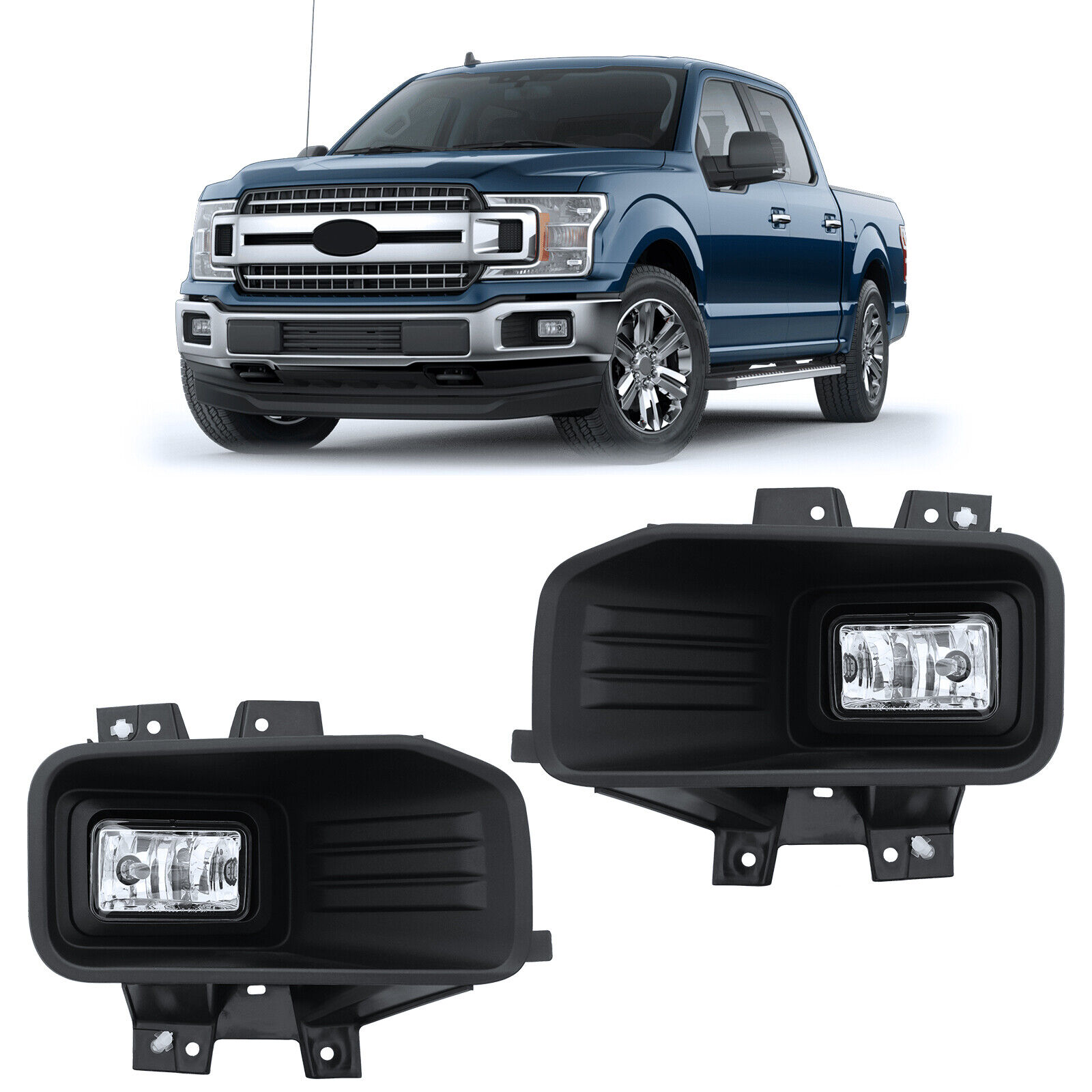 Front Fog Light Right & Left Driving Lamps Pair Fit For 18-2020 Ford F150