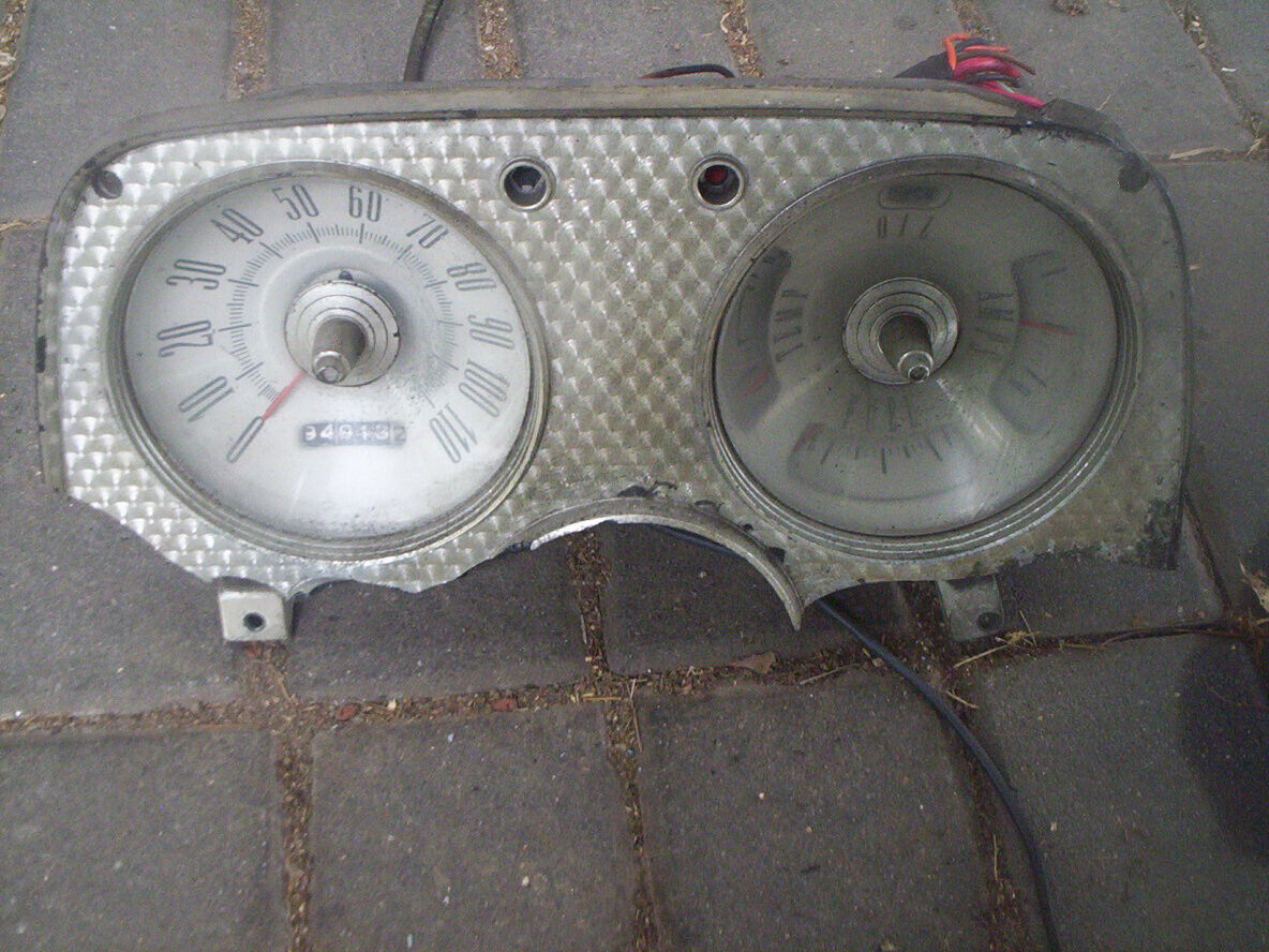 1961 Plymouth Valiant gauge cluster speedometer amps temp fuel dash cluster 61