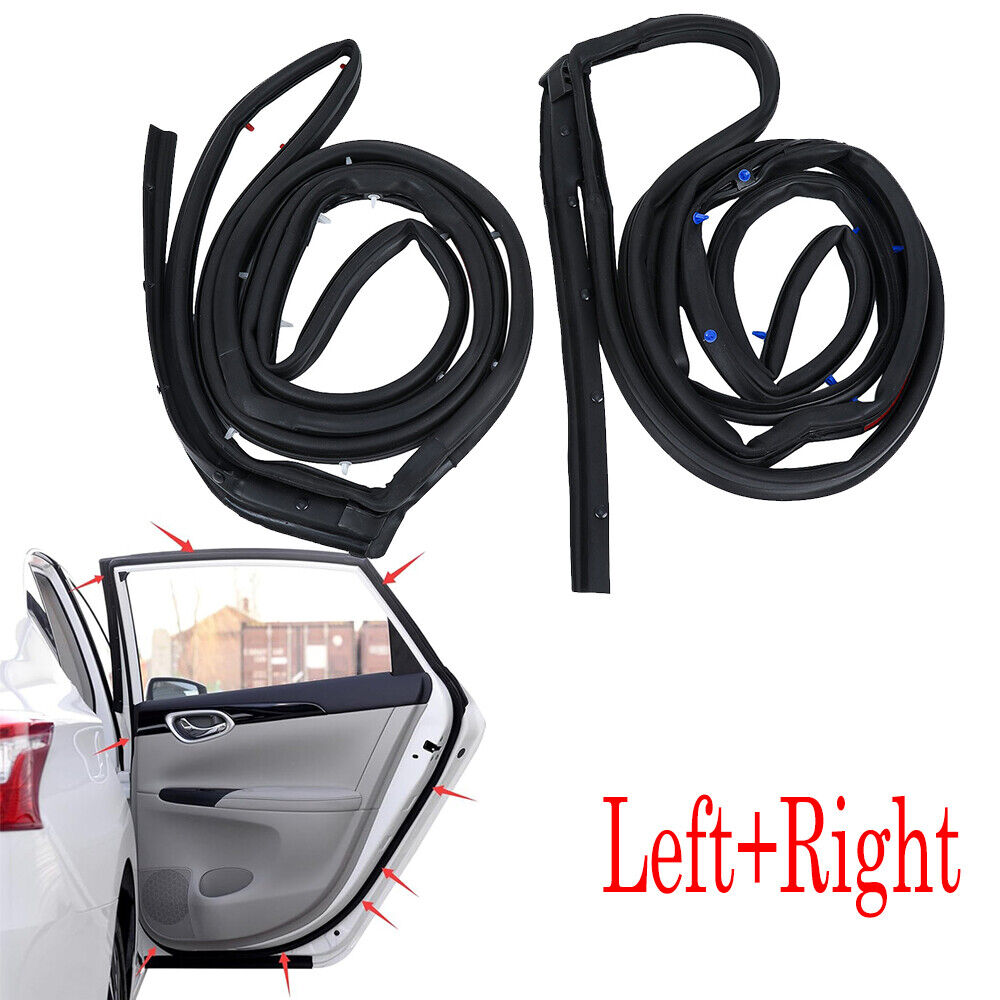 Left+Right Door Open Weatherstripping Seal Rear Right for Nissan SENTRA 2013-19