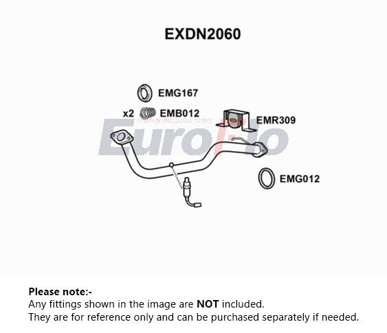 Exhaust Pipe fits NISSAN MICRA K12 1.0 Front 03 to 05 CG10DE EuroFlo 20010AX605