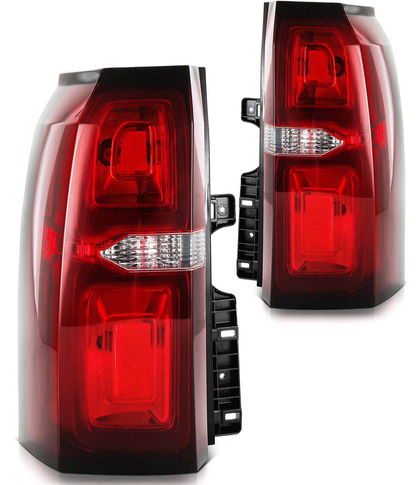 Pair Taillights Assembly For 2015-2020 Chevrolet Suburban / Tahoe Red Turn Lamp