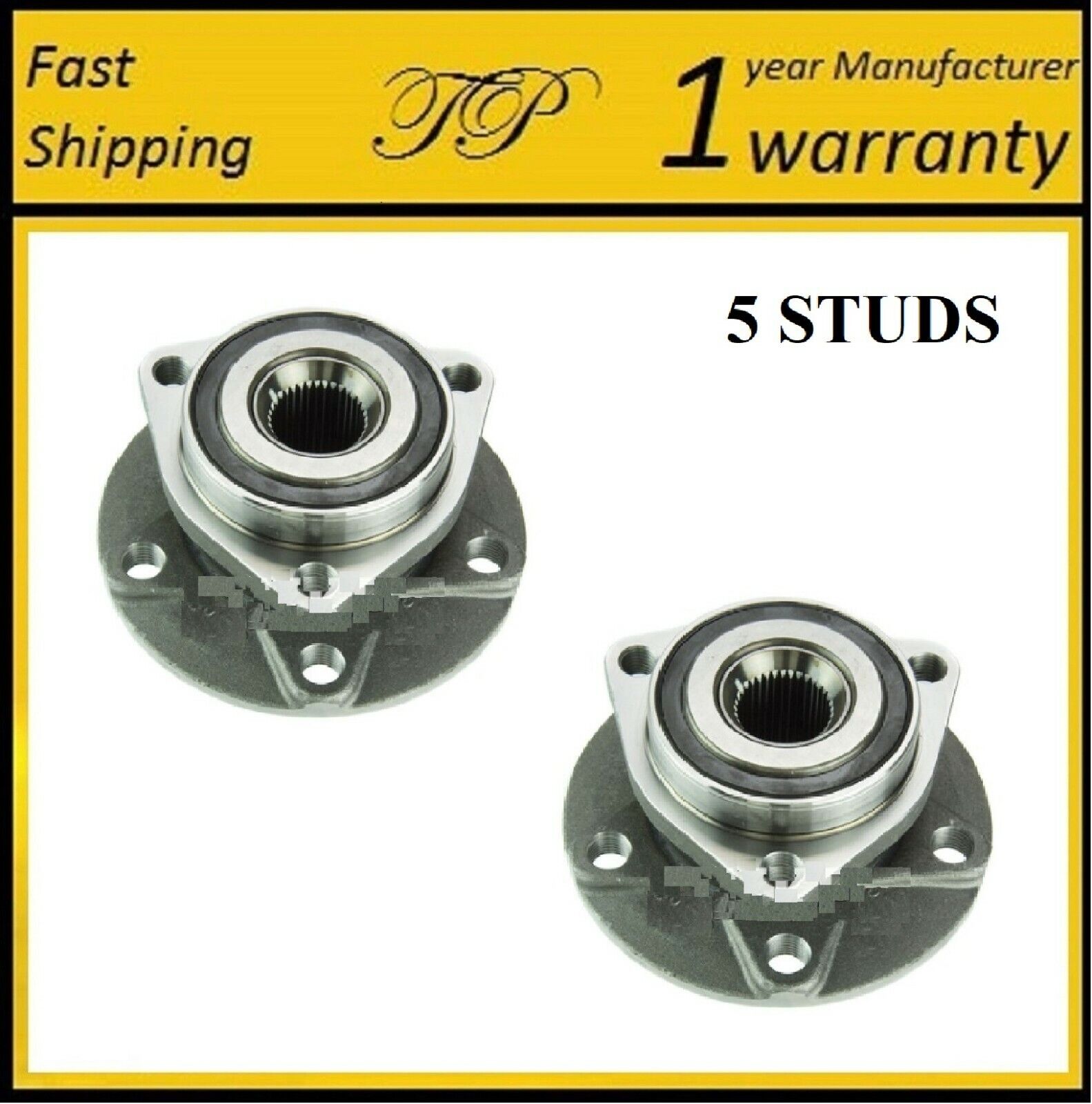 FRONT Wheel Hub Bearing Assembly For AUDI A3/ A3 QUATTRO 15-18 80mm Hub Dia PAIR