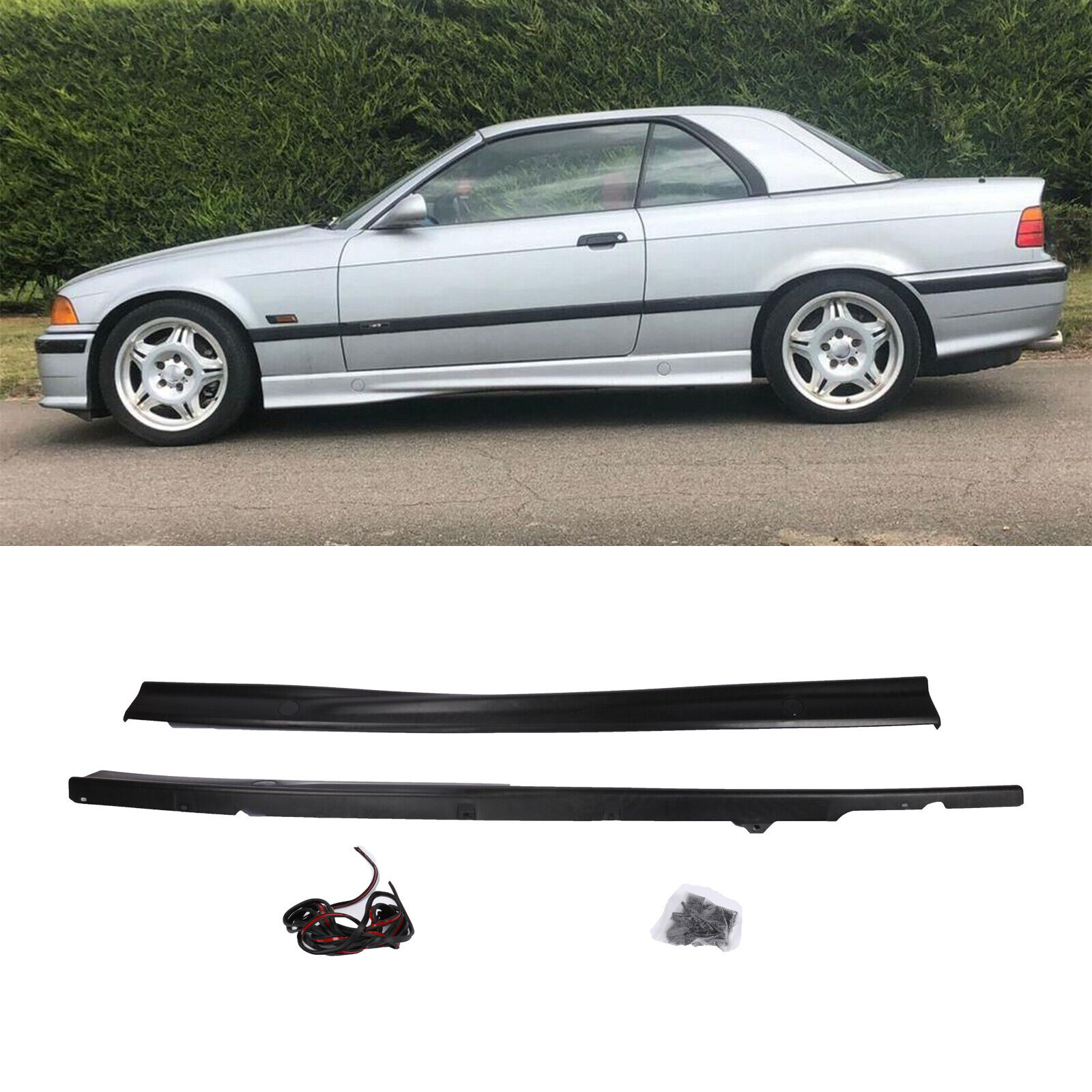 M3 Style Wide Body Side Skirts Body Kit for 92-98 BMW 3 Series E36