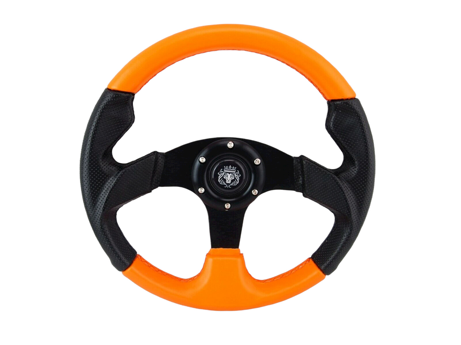 CLUB CAR PRECEDENT Orange steering wheel golf cart With Black Adapter 3 spoke