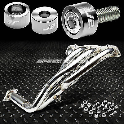J2 FOR AP1/AP2 EXHAUST MANIFOLD TRI-Y RACING HEADER+SILVER WASHER CUP BOLTS