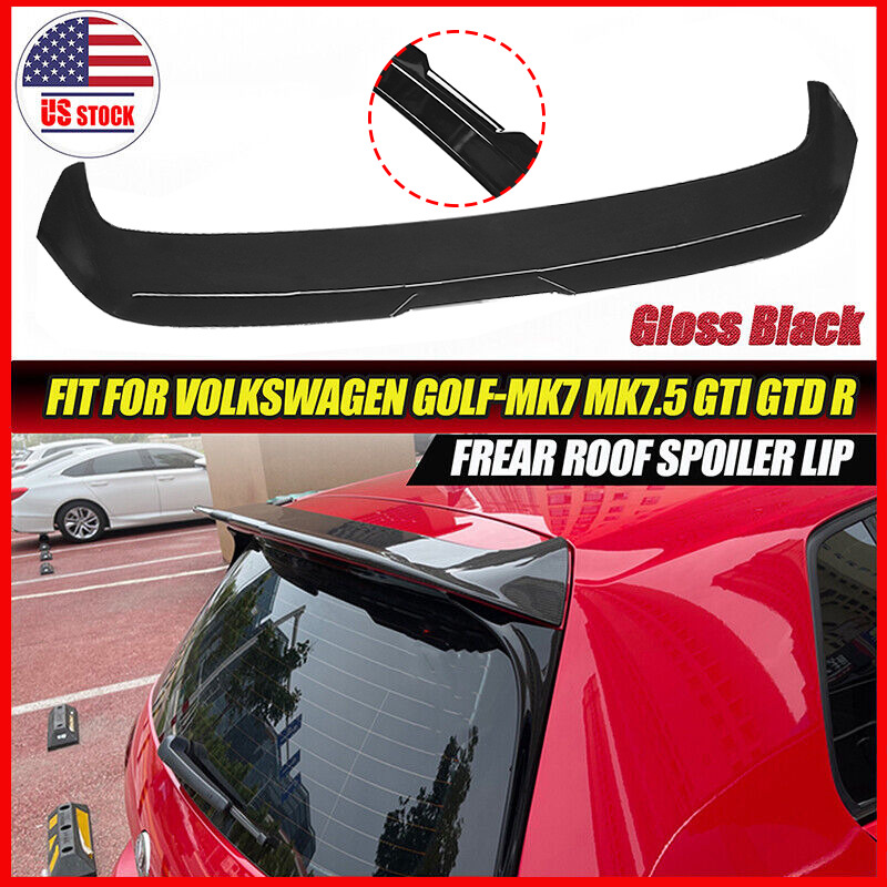 Glossy Black Rear Roof Spoiler Wing For VW Golf7 MK7 MK7.5 GTI GTD R 2014-2020