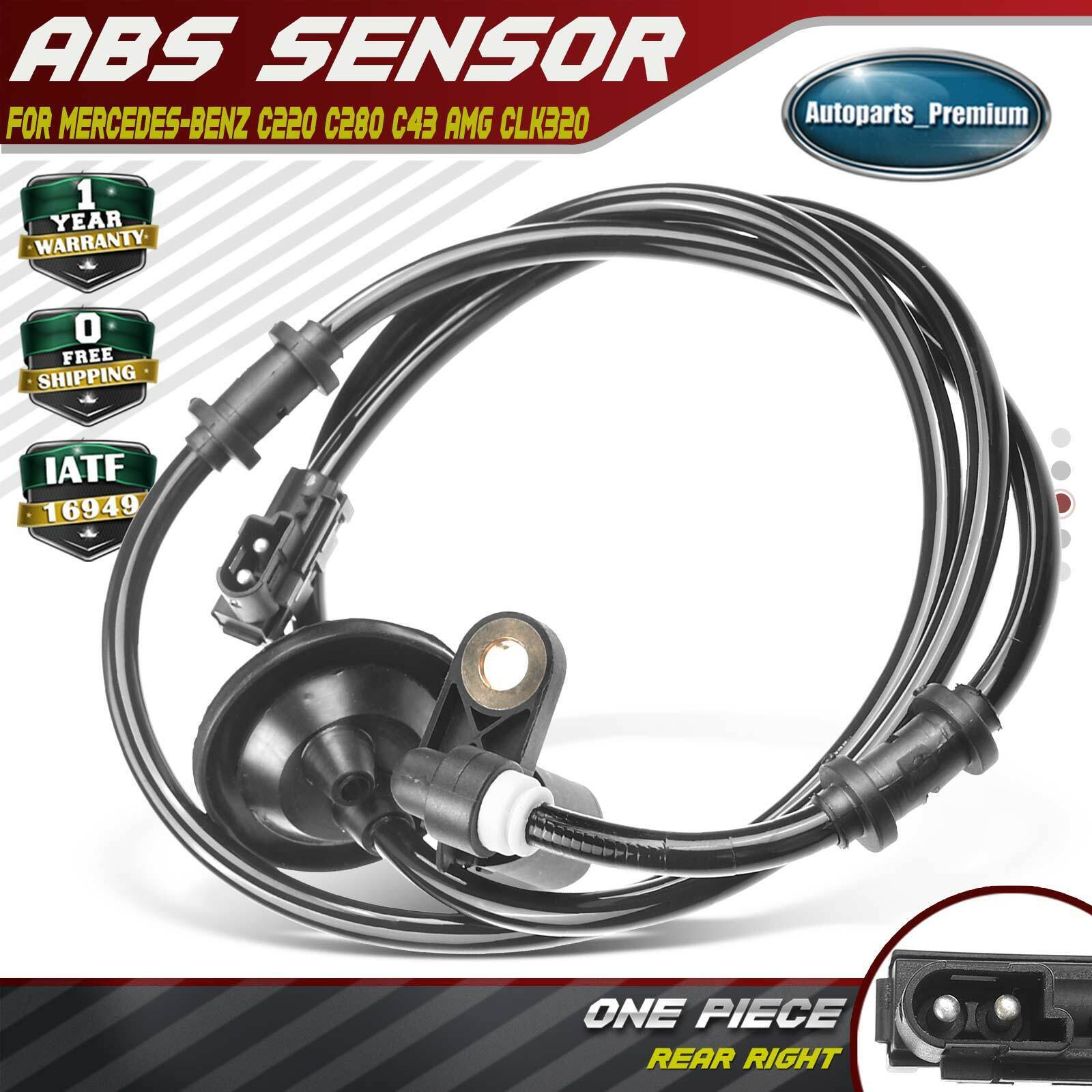 ABS Wheel Speed Sensor for Mercedes-Benz C220 C230 C280 C36 AMG CLK320 Rear RH