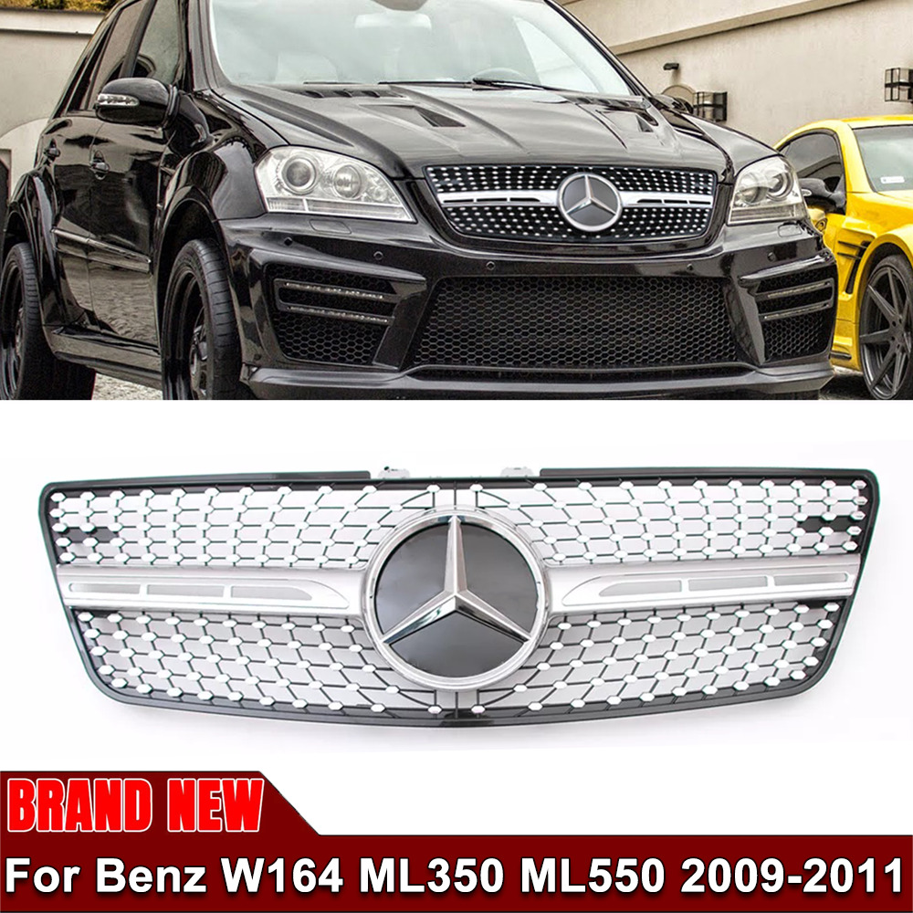Grille For Mercedes Benz W164 ML320 ML350 ML500 ML550 2009-2011 Grill w/Emblem