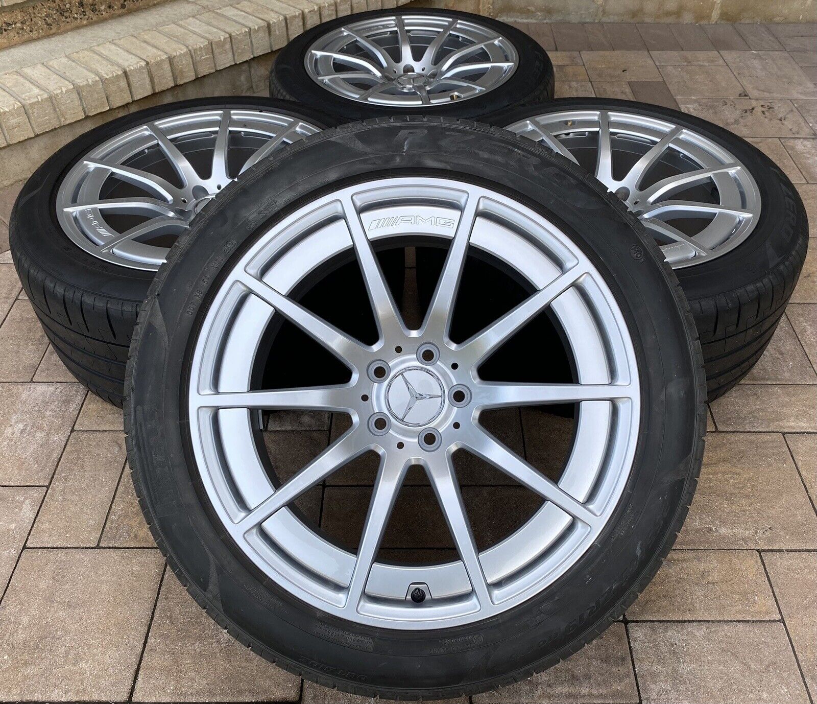 19” OEM Mercedes-Benz AMG GT43 GT53 GT63 Forged Silver Wheels Rims Tires X290