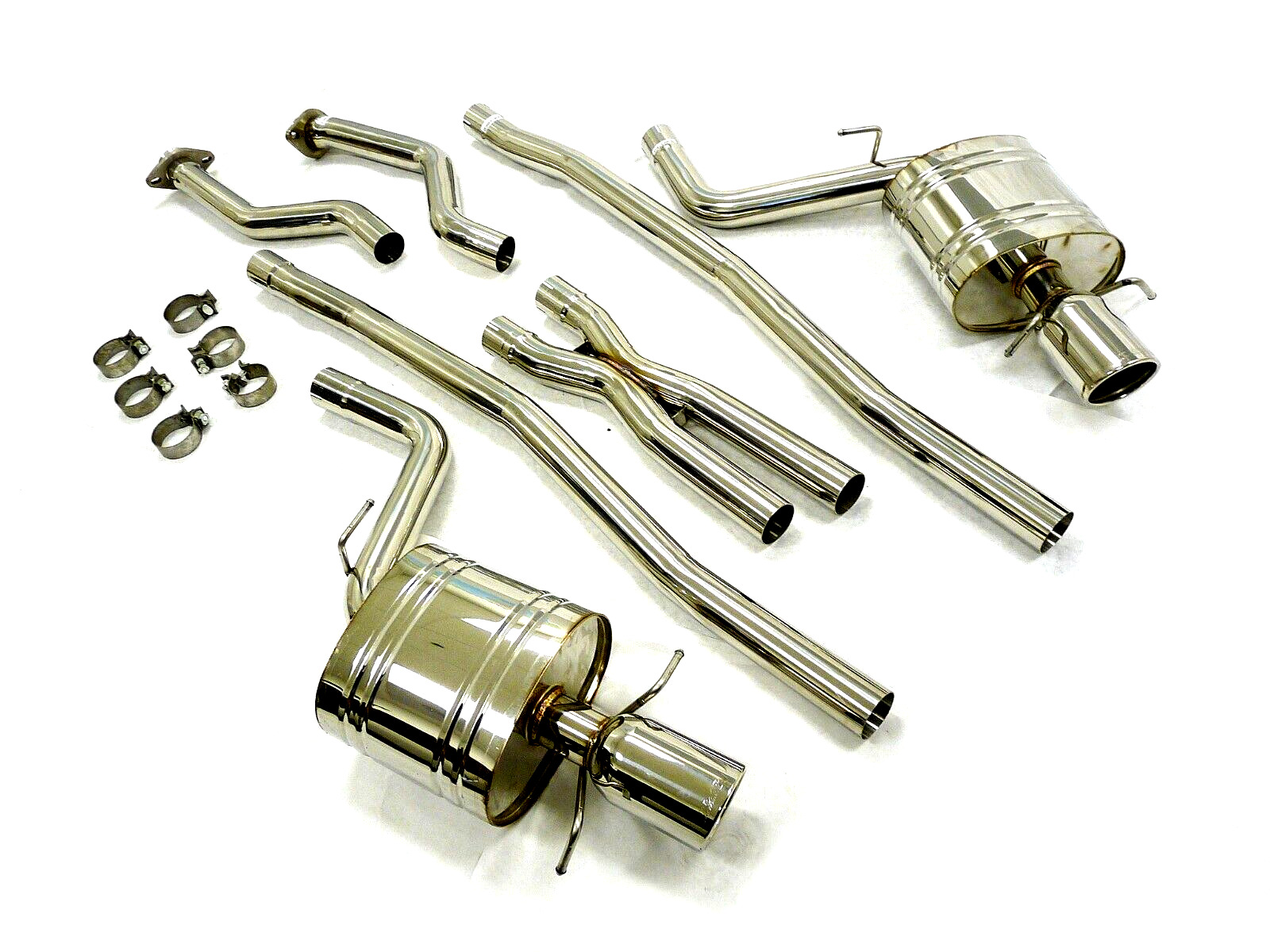 Catback Exhaust Compatible With 09 10 11 Cadillac CTS-V 6.2L RWD AT/MT By OBX