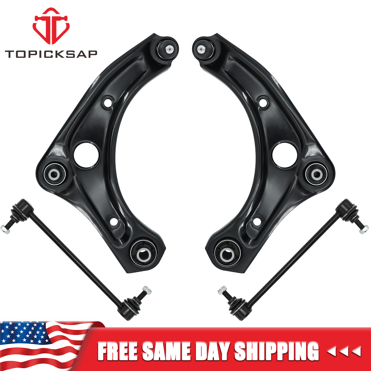 4Pc Kit Front Lower Control Arm w/ Ball Joint for Nissan Micra Versa Note 1.6L