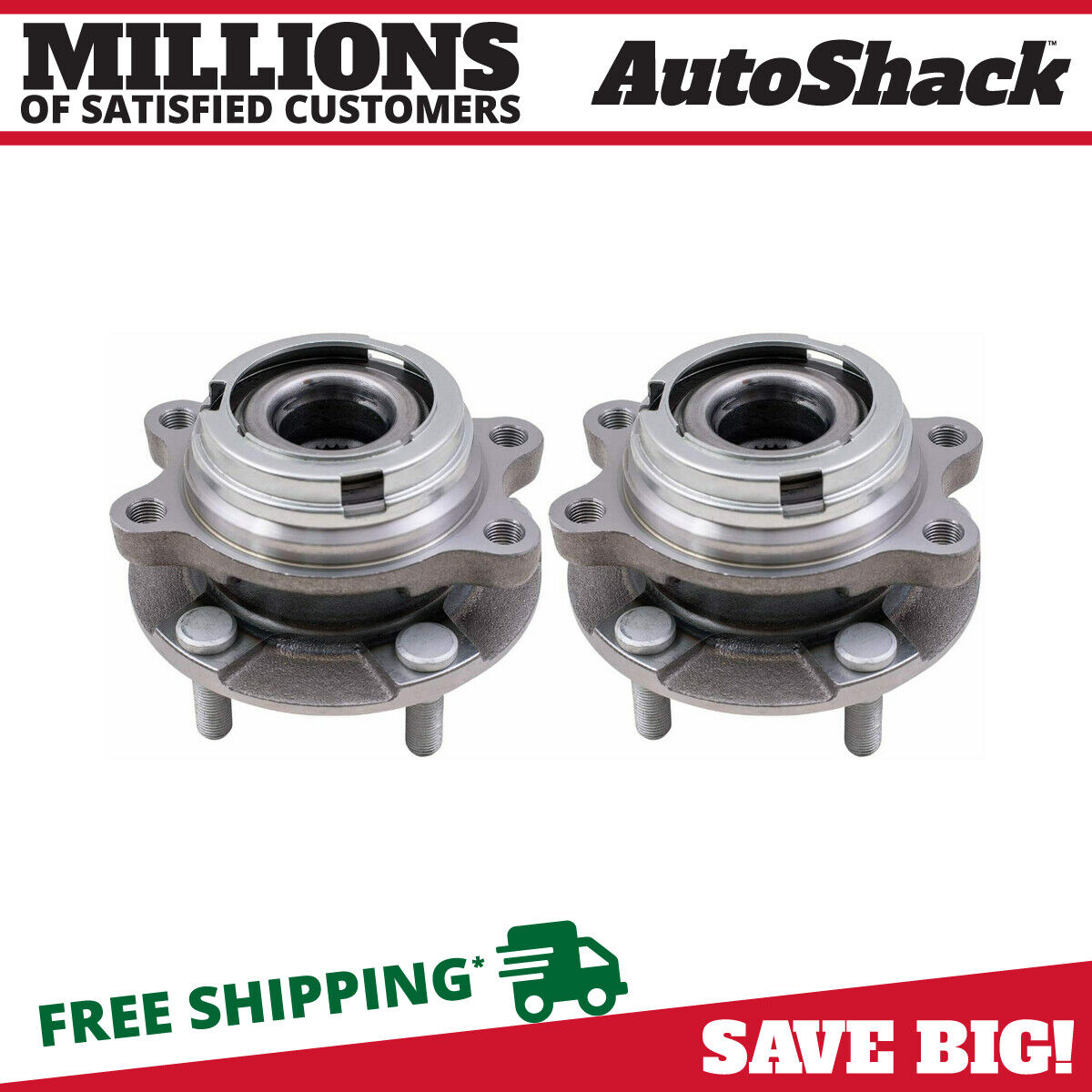 Front Wheel Hub Bearings Pair 2 for 2009-2014 Nissan Murano 2011-2017 Quest 3.5L