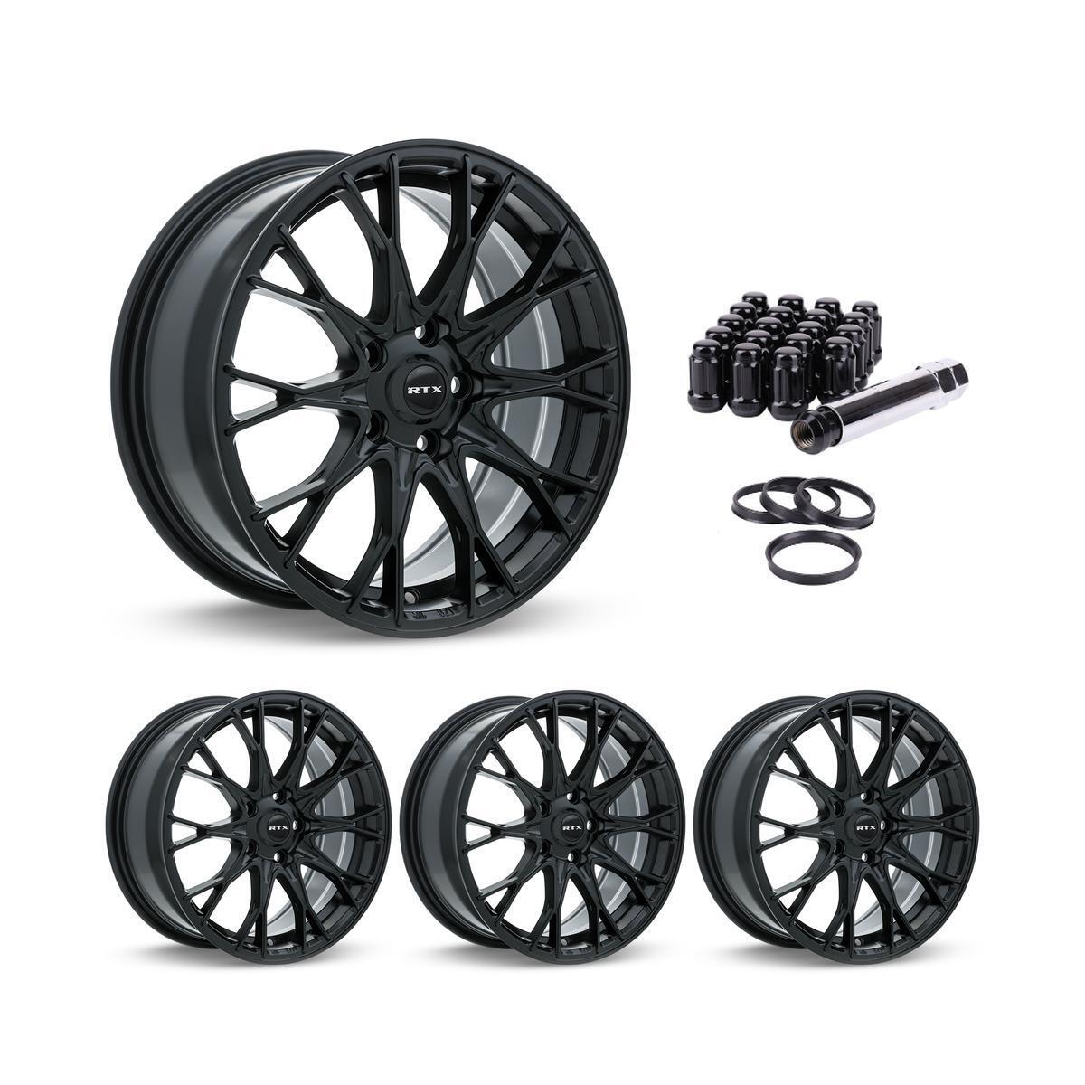 Wheel Rims Set with Black Lug Nuts Kit for 00-02 Mercedes-Benz E430 P872913 17 i
