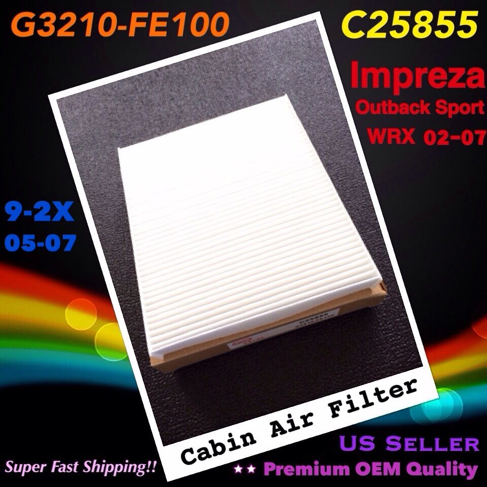 For Impreza Outback Sport WRX 02-07 / 9-2X 05-07 CABIN AIR FILTER C25855 