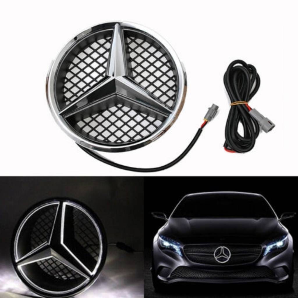 Front Grill LED Light Emblem Fit For Mercedes-Benz 2008-2013 C180/C300/C350/C250