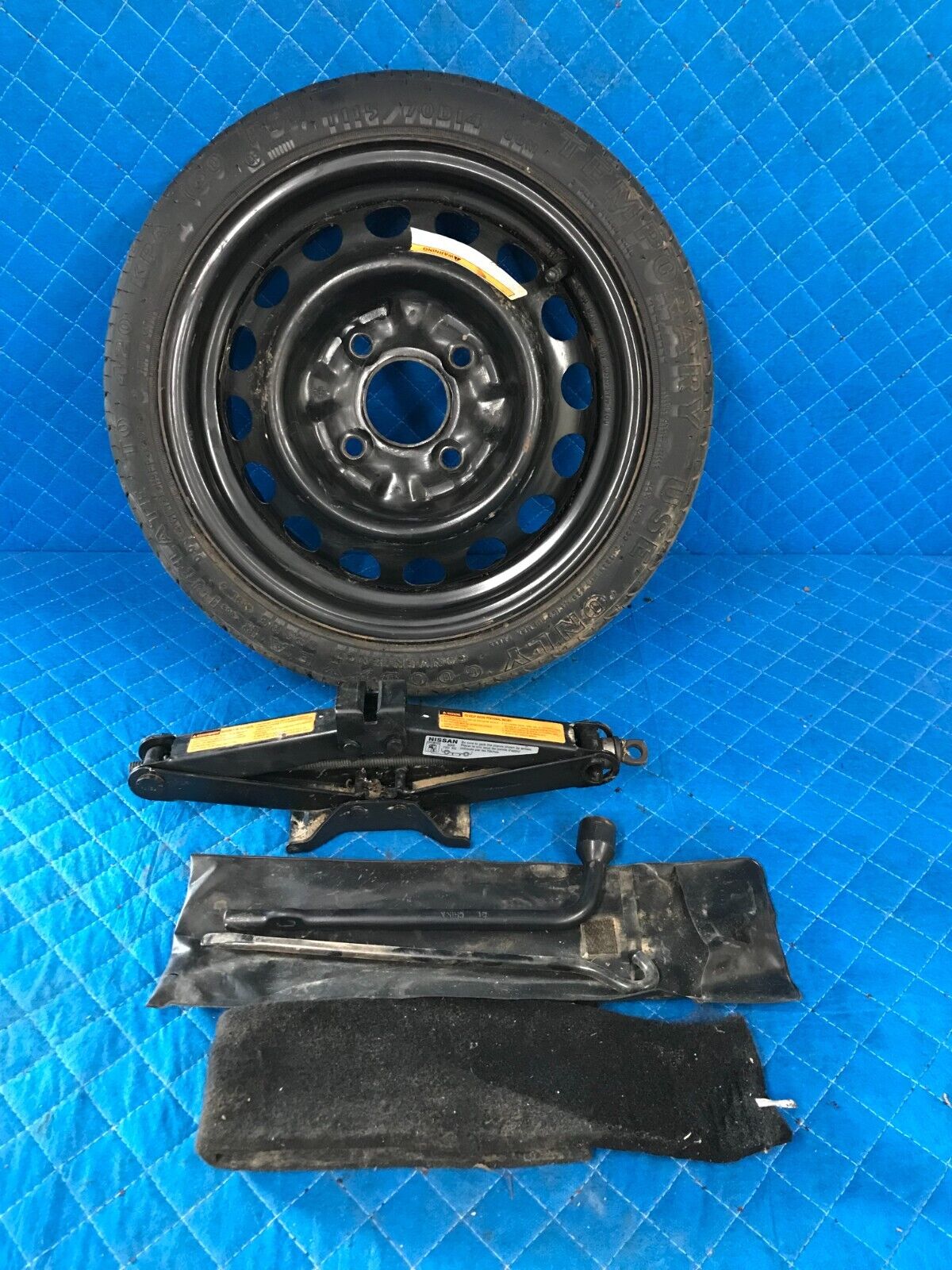 00-06 Nissan Sentra Spare Donut Tire Wheel Rim Goodyear Jack Kit 115/70D14 - 5