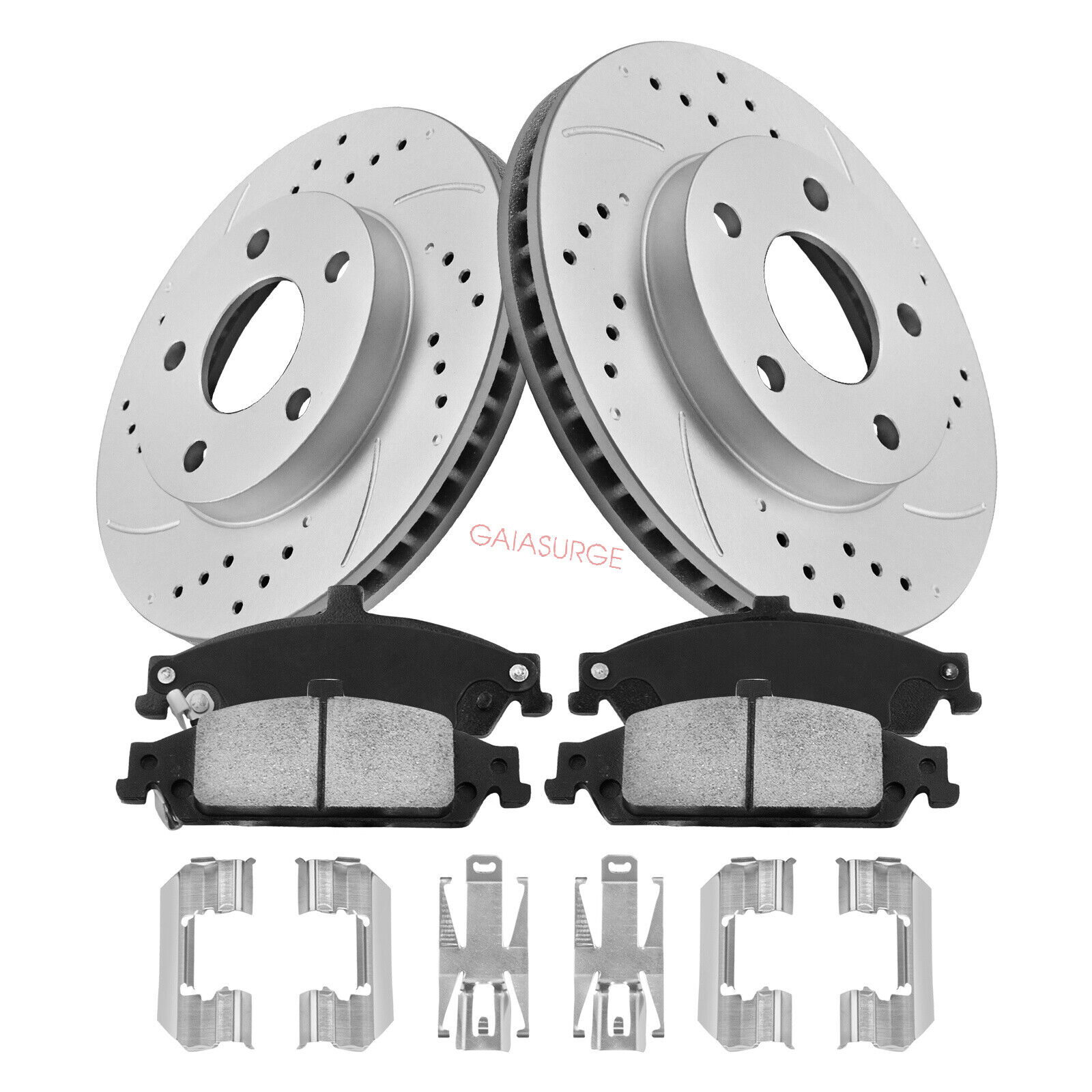 Front Drilled Brake Rotors + Ceramic Pads for Chevy Malibu Grand Am Olds Alero