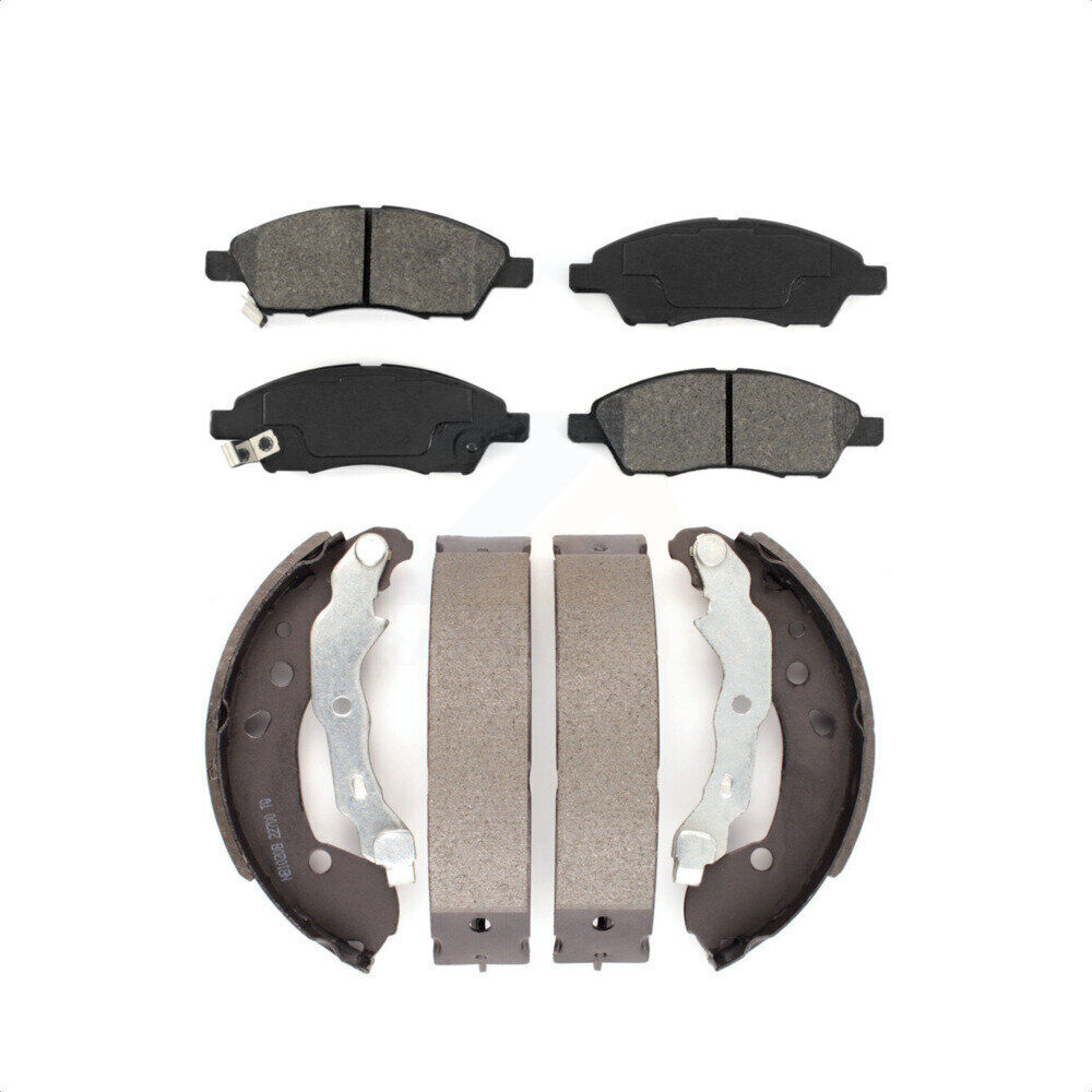 For Nissan Versa Note Micra Front Rear Semi-Metallic Brake Pads & Drum Shoes Kit