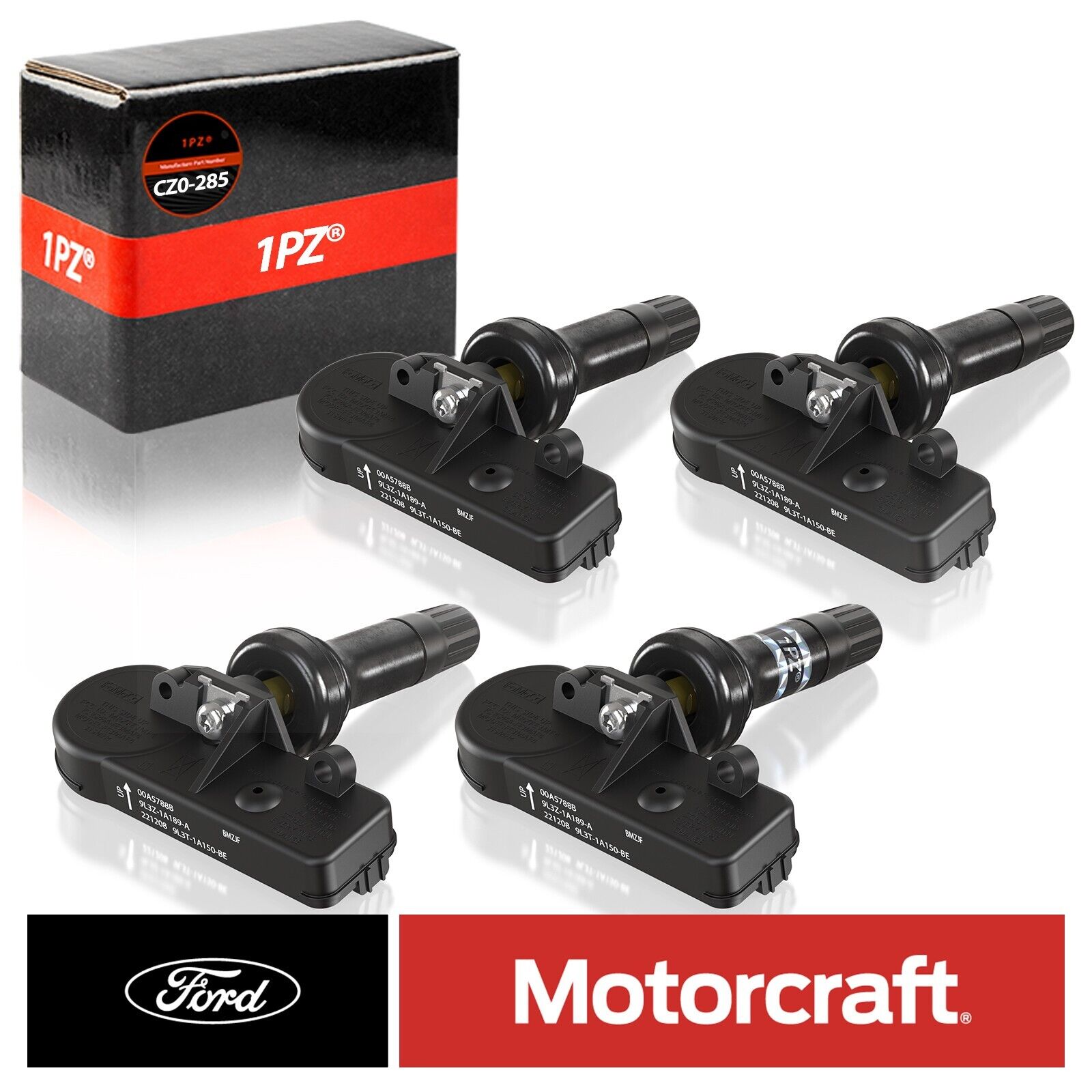4 Motorcraft Tire Pressure Monitoring Sensor For Ford TPMS-12 OEM 9L3Z-1A189-A