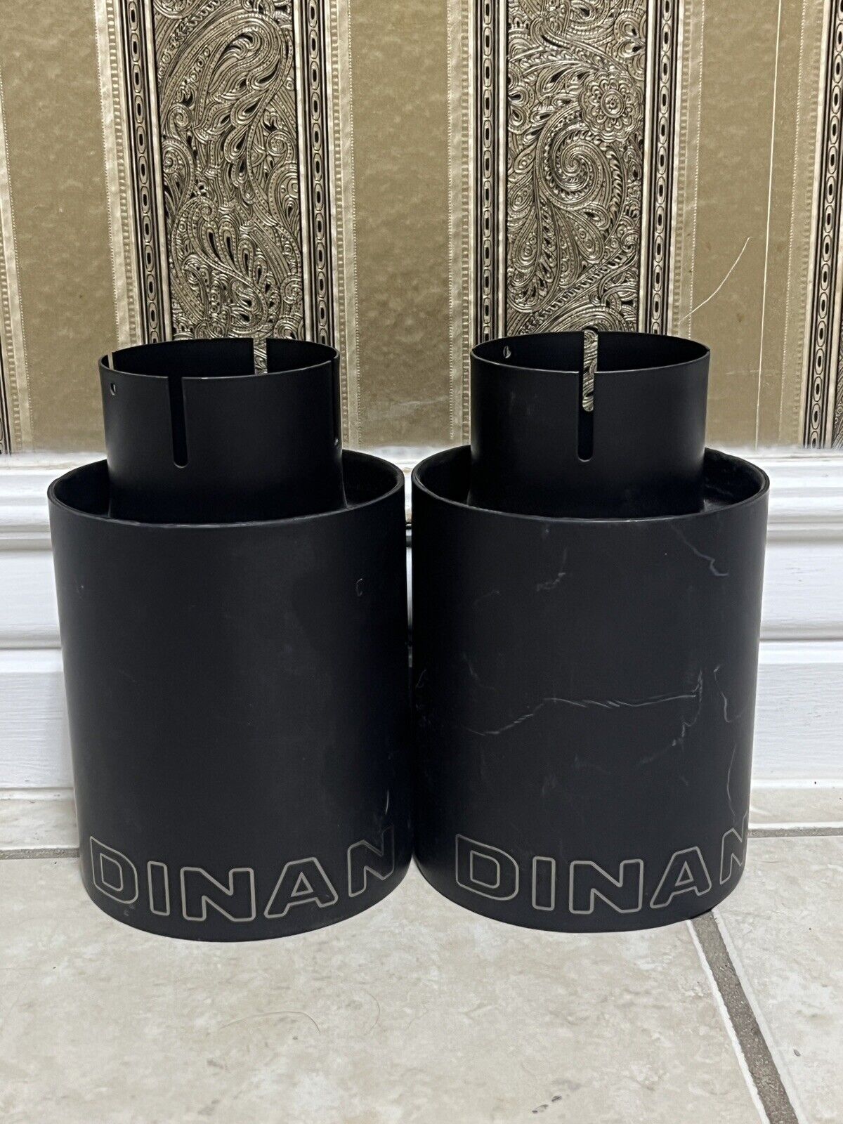 Dinan Double walled Matte Black Ceramic Exhaust Tips Bmw M3 M4 M2 M5 M8 340i 440
