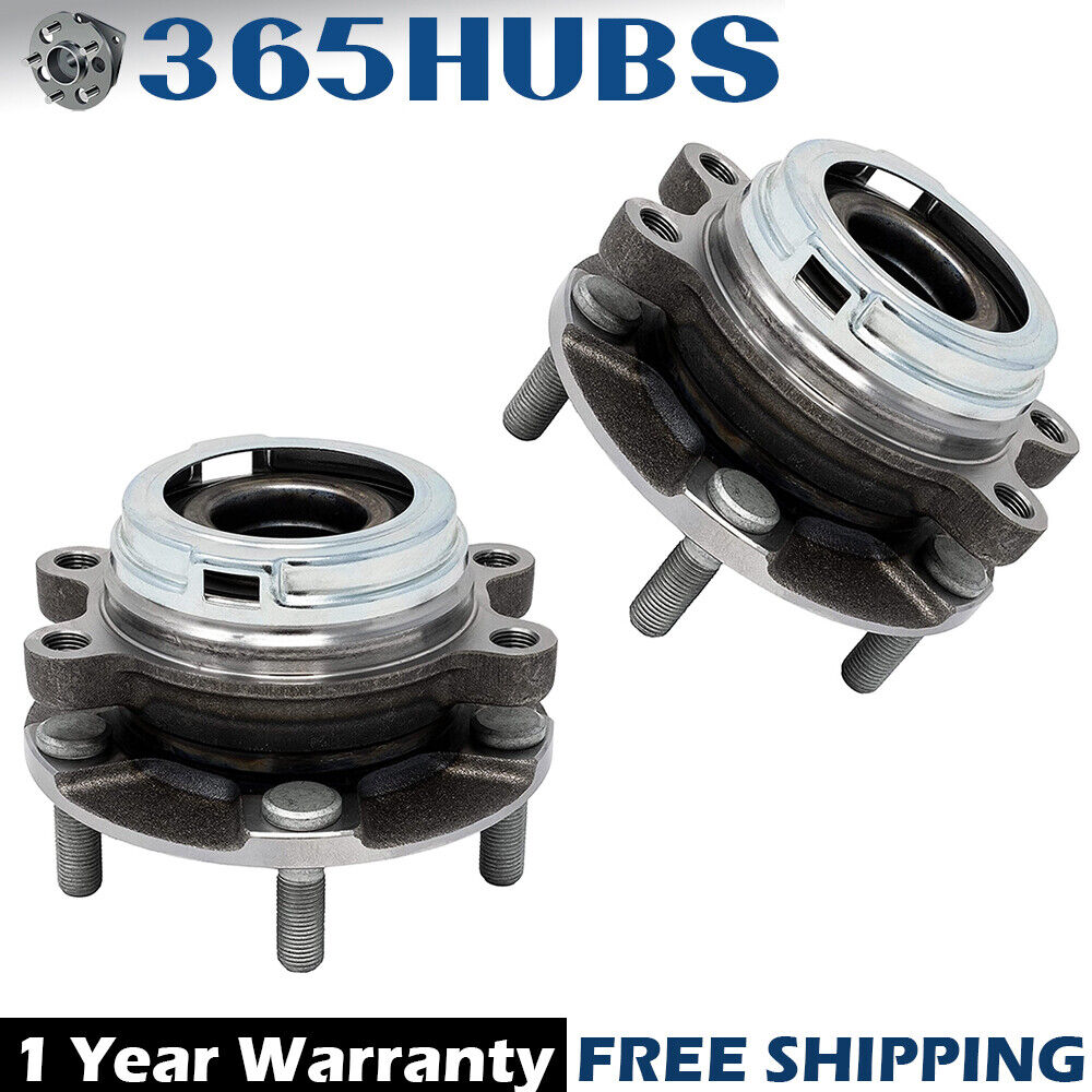 2 Front Wheel Bearing Hub Assembly for Nissan 2009-2014 Murano & 2011-2017 Quest