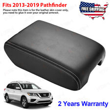 Fits Pathfinder 2013 2014-2019 Center Console Lid Armrest Viny Cover Gray Line picture
