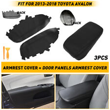 Fits 2013-18 Toyota Avalon Console Lid Armrest & Door Panel Cover Black picture