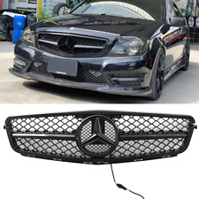 Gloss Black  Grille W/LED Emblem For Mercedes-Benz W204 C250 C300 2008-2014 picture