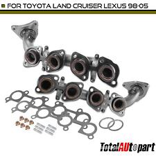 2x Exhaust Manifold w/ Gasket for Toyota Land Cruiser Lexus LX470 Left & Right picture