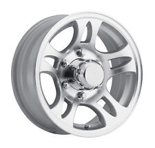1 New Sendel T-03 16x6 6-139.70 0 Silver Machined Wheel picture