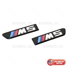 BMW F10 M5 Left Right Side Fender Vent Marker Grille Badge Emblem Nameplate Set picture