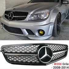 AMG Style Grille For Mercedes Benz C W204 C250 C300 C350 2008-2014 Black Grill picture