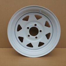 1PCS 14x5.5J 5X4.5 White Spoke Trailer Wheel 8 SPOKE 5Lugs Trailer Rim picture