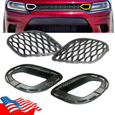 Bumper Fog Light Grille Cover For Dodge Charger 2015-19 Set of 4 Left&Right Side picture