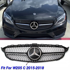 Front Grille For Mercedes Benz W205 C Class C250 C300 Grill W/Led Star 2015-2018 picture